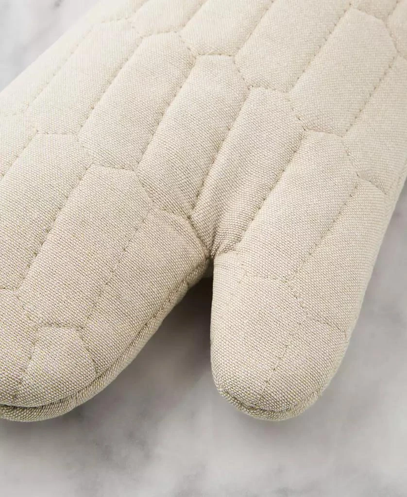 Martha Stewart Honeycomb Quilted Chambray Oven Mitt Set, 7" x 13" 3