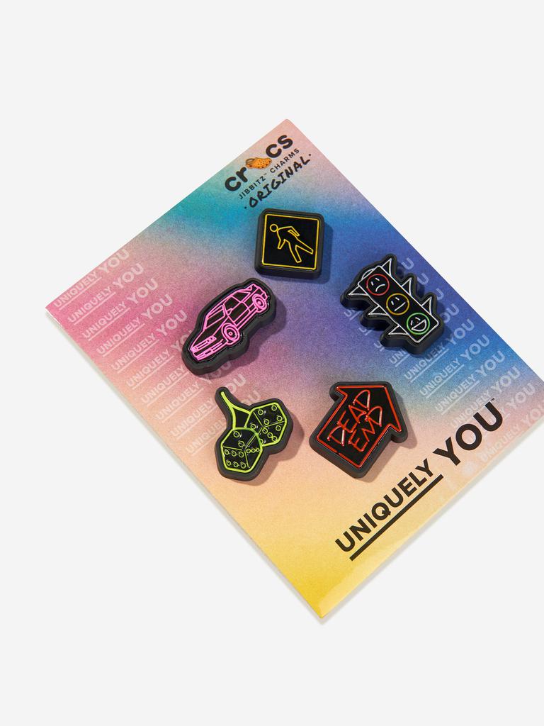 Crocs Kids Reflective Street Jibbitz™ Charm 5 Pack in Multicolour