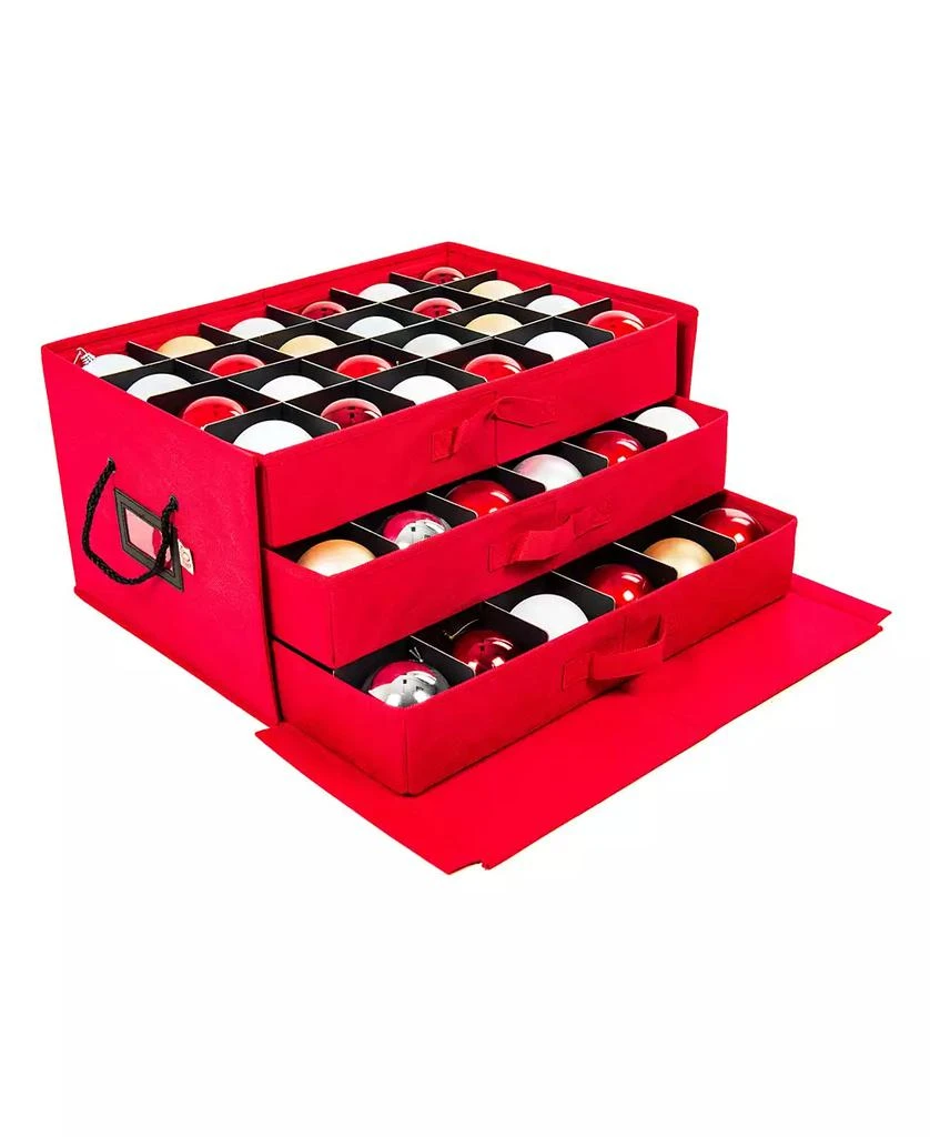 Santa's Bag Christmas Ornament Storage Box with Drawers 1