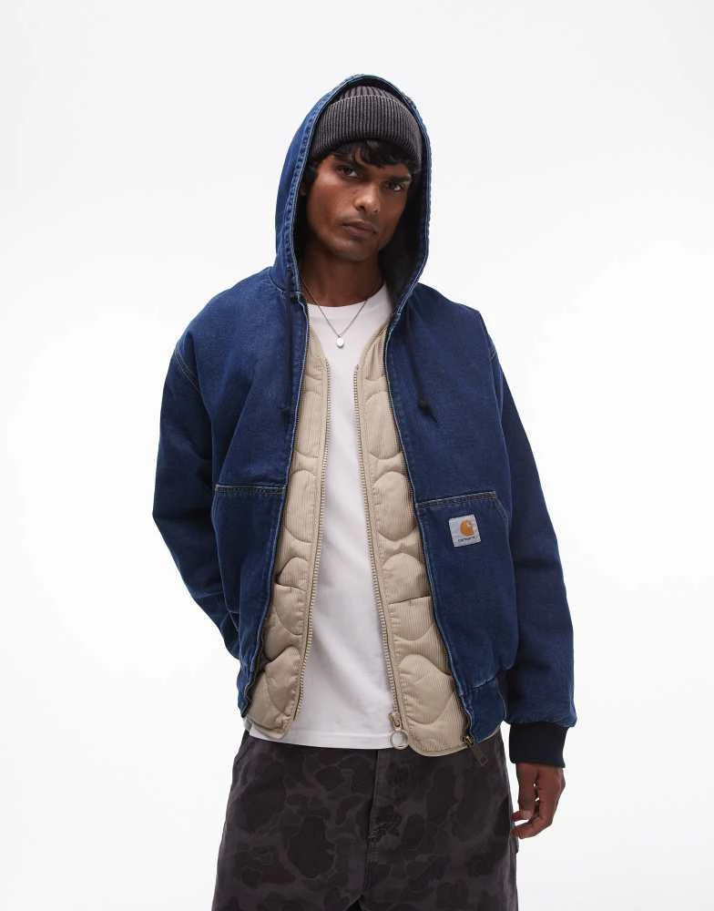 Carhartt WIP Carhartt WIP OG active hooded jacket in dark blue 1