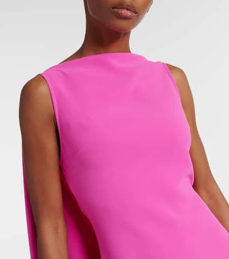 SOLACE LONDON Kaila caped crêpe gown 4