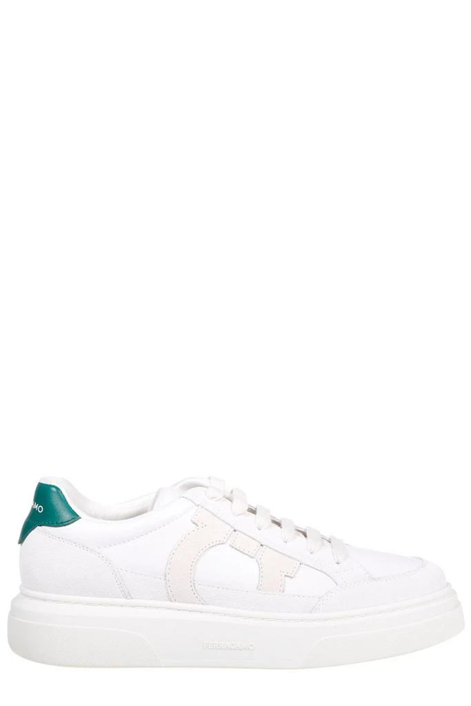 Salvatore Ferragamo Ferragamo Gancini-Patch Lace-Up Sneakers 1