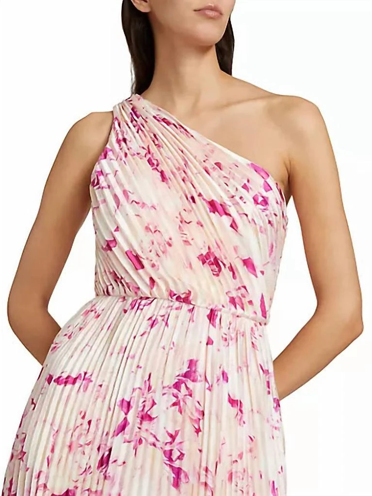 Monique Lhuillier Monique Lhuillier - Alina One Shoulder Midi Dress 5