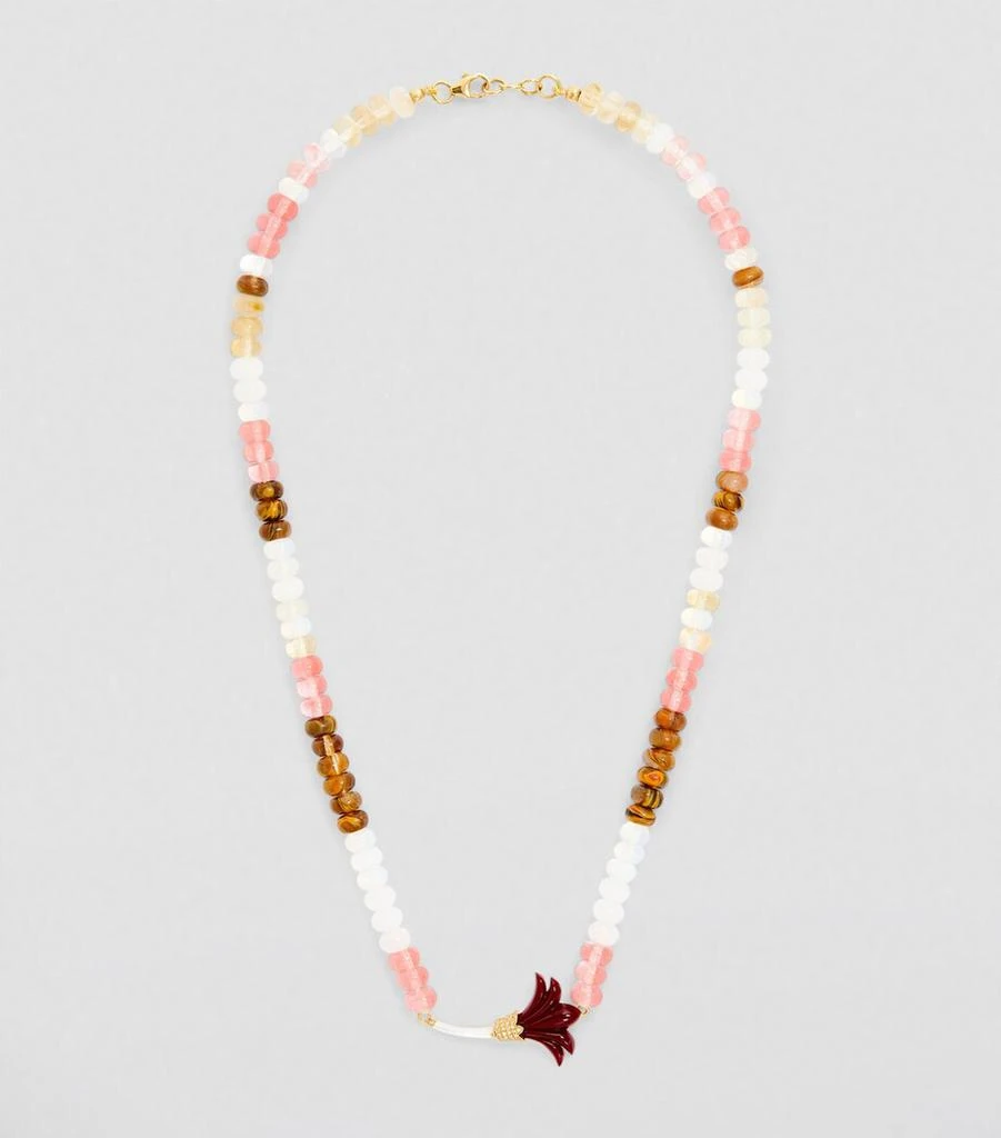 L'ATELIER NAWBAR Yellow Gold, Diamond and Mother-of-Pearl Psychedeliah Beaded Necklace 2