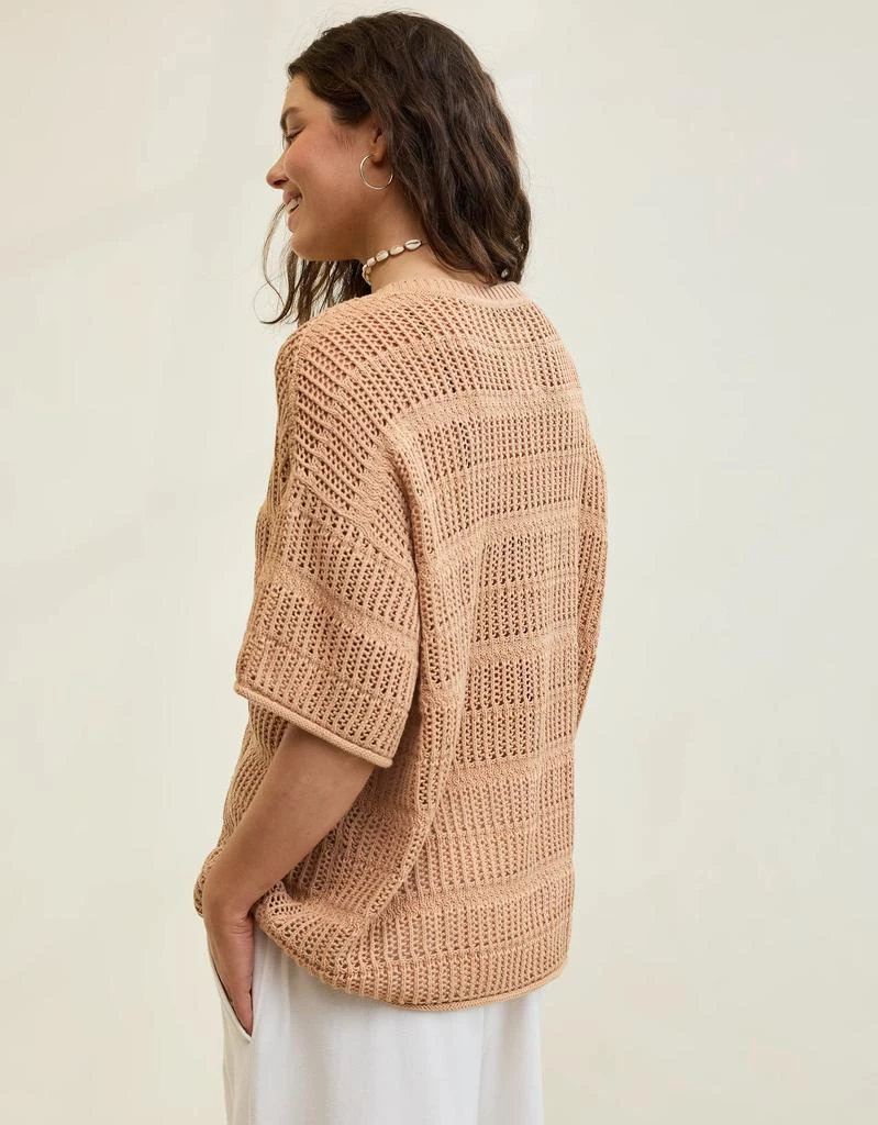 Aerie Aerie Crochet Oversized Short Sleeve Sweater 2