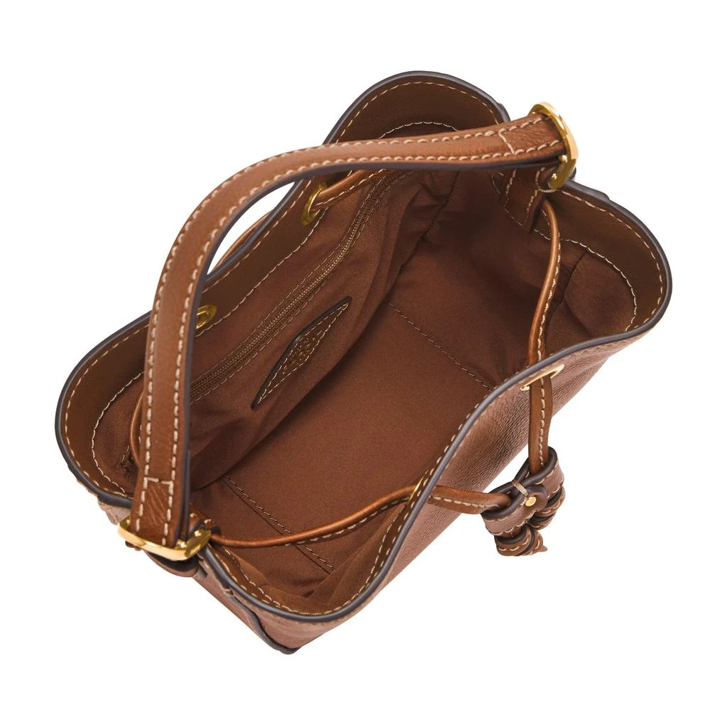 Fossil Women's Tessa LiteHide Leather Small Bucket Crossbody 2
