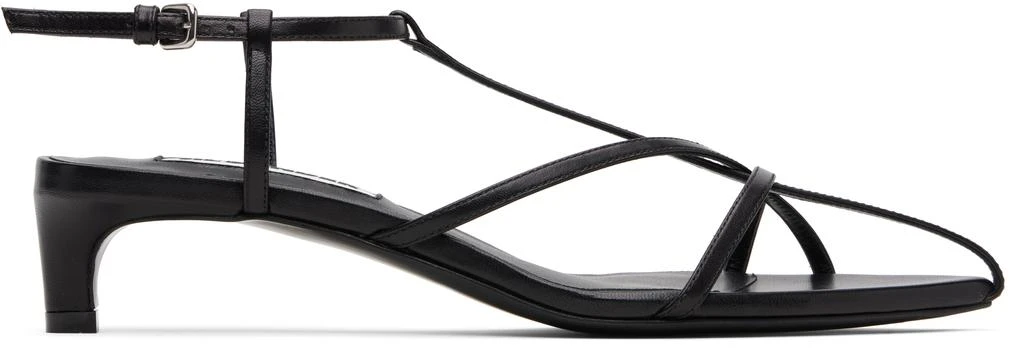 Jil Sander Black Cage Low Heeled Sandals 1