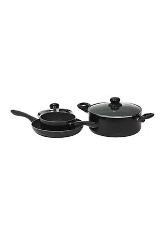 THE ROCK by Starfrit Simplicity 5-Piece Cookware Set with Bakelite Handles