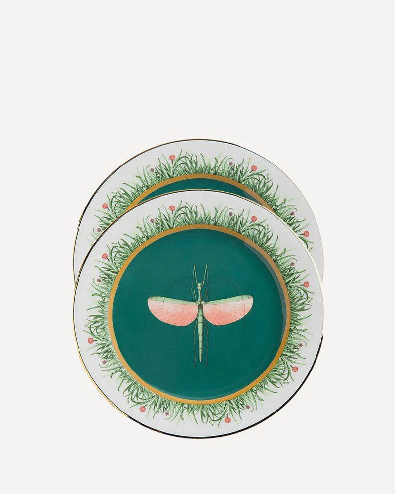 LA DOUBLE J La Doublej Dragonfly Dessert Plate Set
