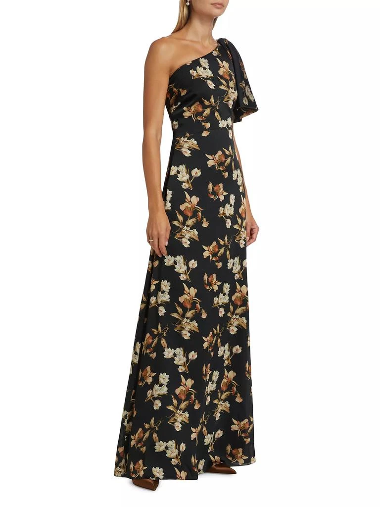 Sachin & Babi Chelsea Floral One-Shoulder Gown 4
