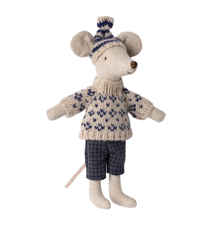 Maileg Winter Mouse Dad with Skis (19cm)