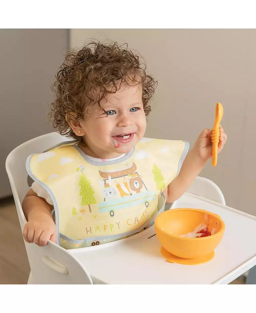 Bumkins Baby Boys or Baby Girls Bib Waterproof Baby Bibs, Pack of 3 2