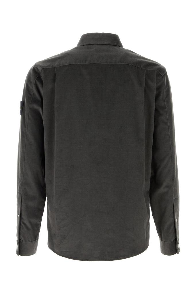 Stone Island Dark grey corduroy shirt