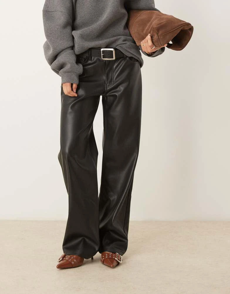 Abercrombie & Fitch Abercrombie & Fitch straight leg trousers in black 5