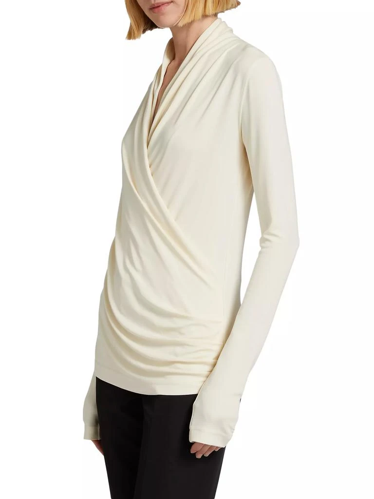 Totême Stretch-Jersey Wrap Top 4