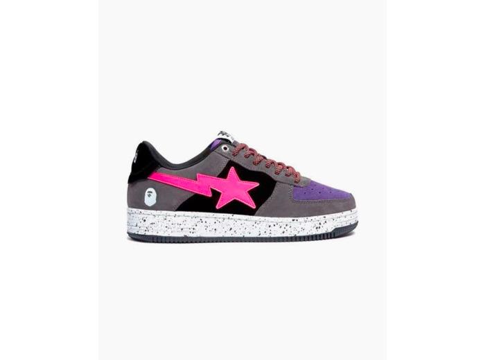 A Bathing Ape A Bathing Ape Bape Sta Black Grey Pink Suede
