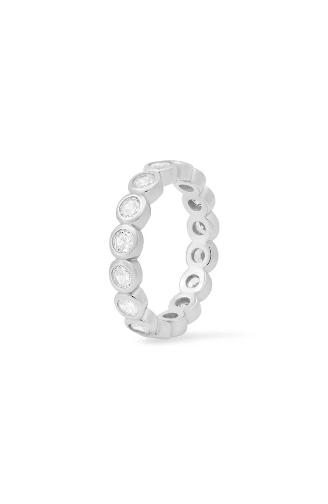 Queen Jewels Sterling Silver Bezel Cubic Zirconia Eternity Band Ring 3