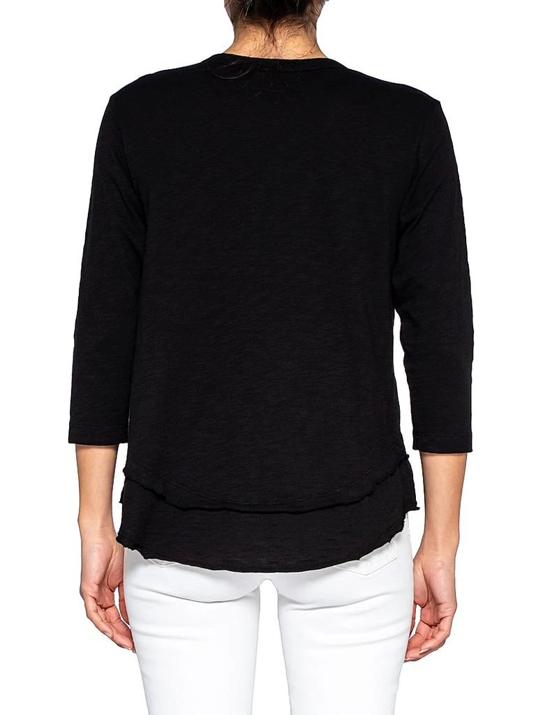 Wilt Shrunken Crew 3/4 Sleeve Mock Layer Tee 6