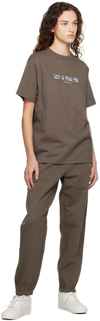 Dime Brown Block Font T-Shirt 4