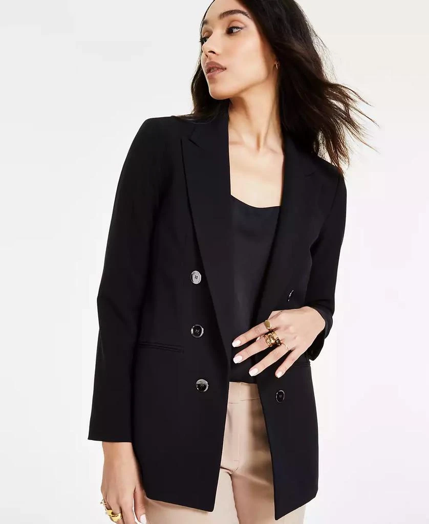 Bar III Women's Faux Double-Breasted Boyfriend Jacket, Created for Macy's 4