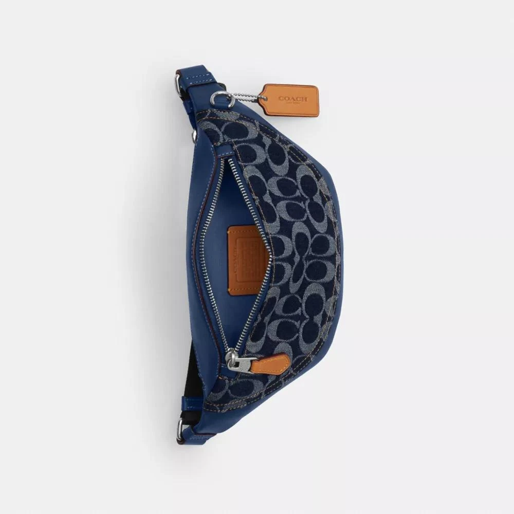 Coach Warren Mini Belt Bag In Signature Denim 4