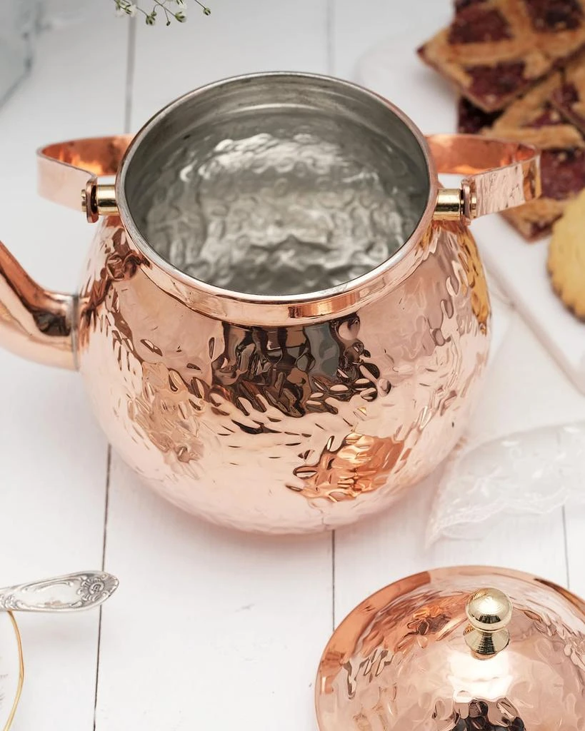 Coppermill Kitchen Vintage Inspired Copper Hand Hammered Teapot 2