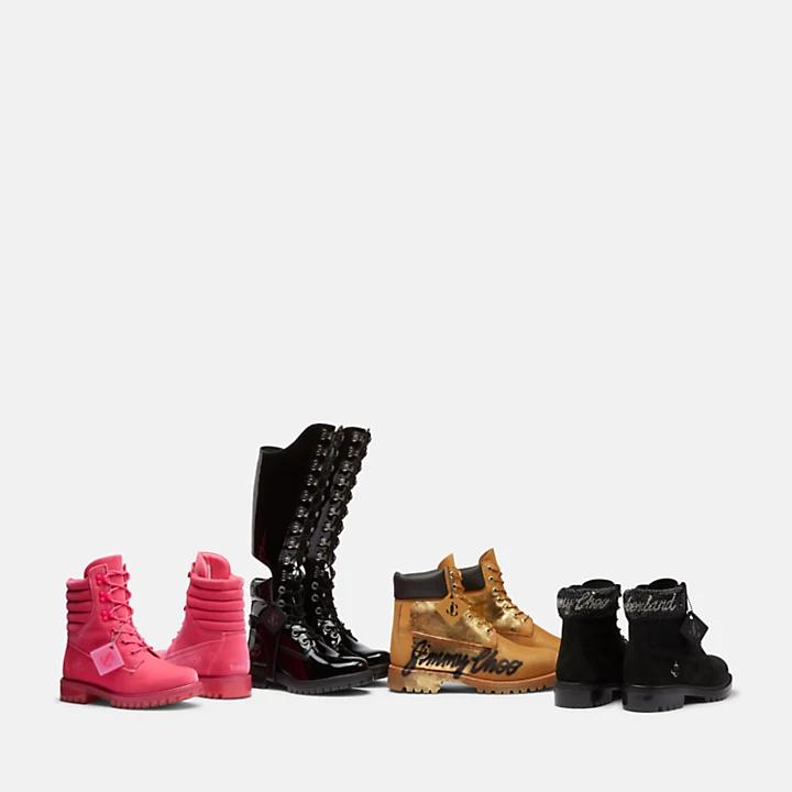 Timberland Jimmy Choo x Timberland® Puffer-collar Boot for Women in Pink