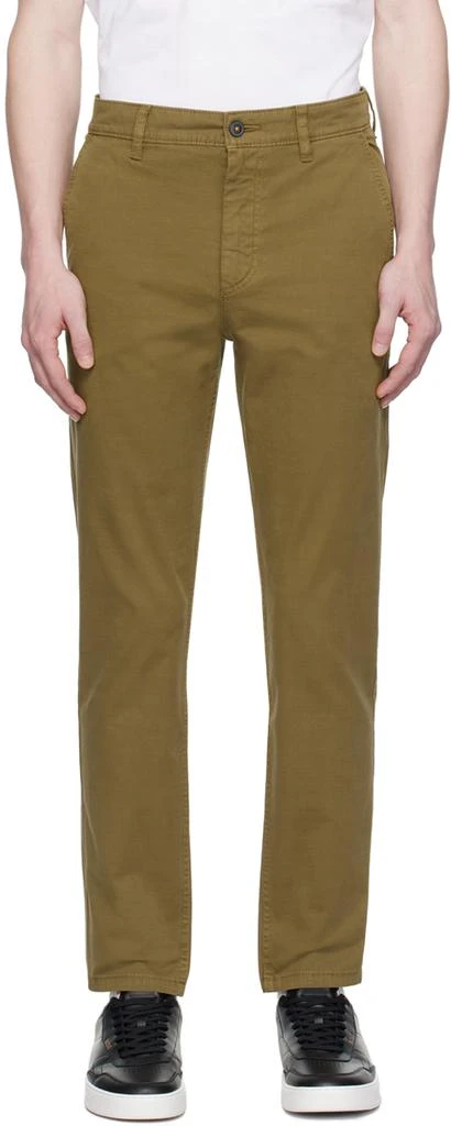 Hugo Boss Khaki Tapered Trousers 1