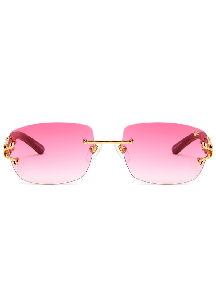 Vintage Frames Company Bal Harbour Wood Edition rectangle sunglasses