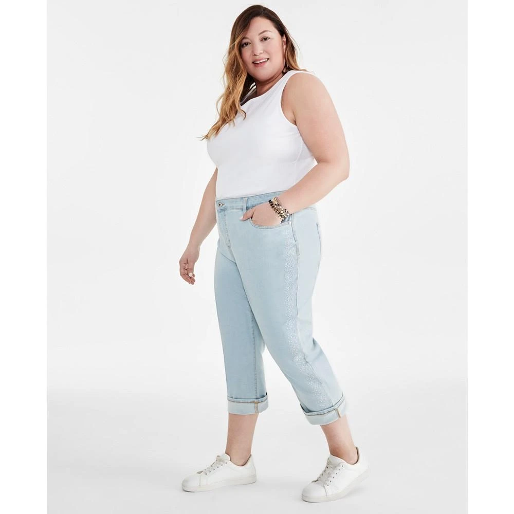 Style & Co Plus Size Embroidered Curvy Capris, Created for Macy's 2
