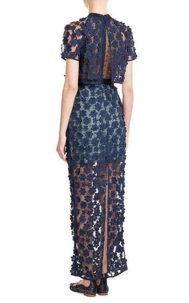 Self Portrait Overlay Lace Maxi Dress 3