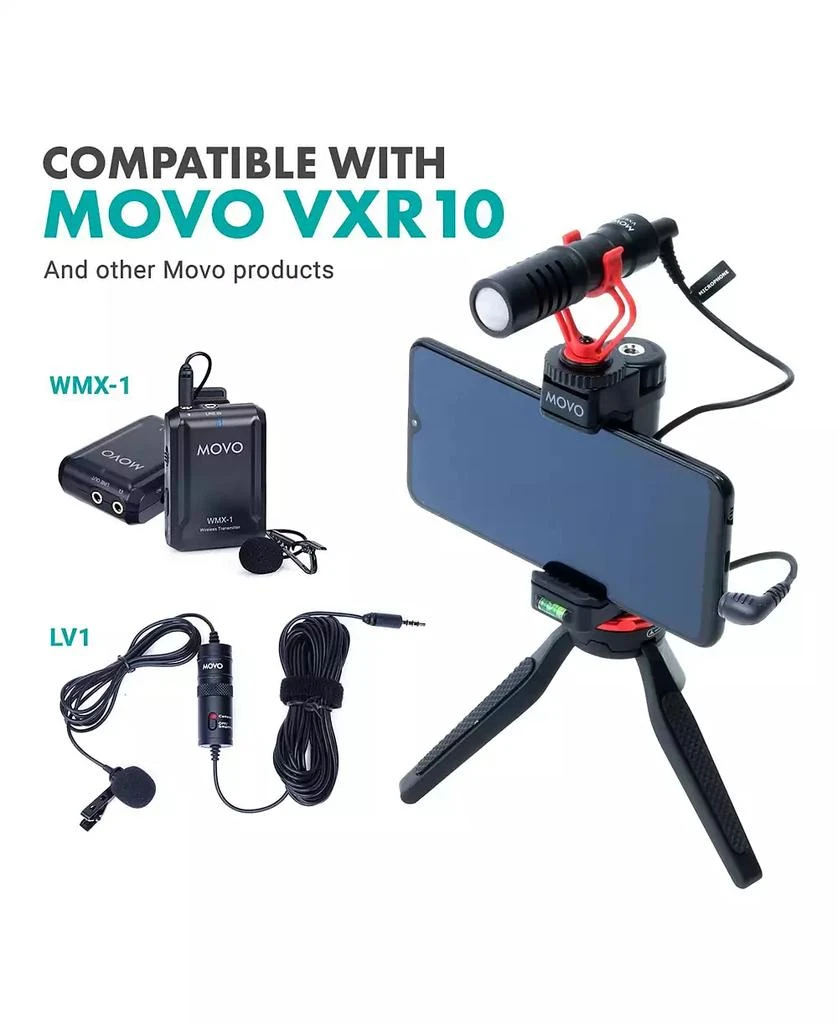 Movo MC4 TRRS to TRS Adapter - 3.5mm Microphone Adapter Cable 4