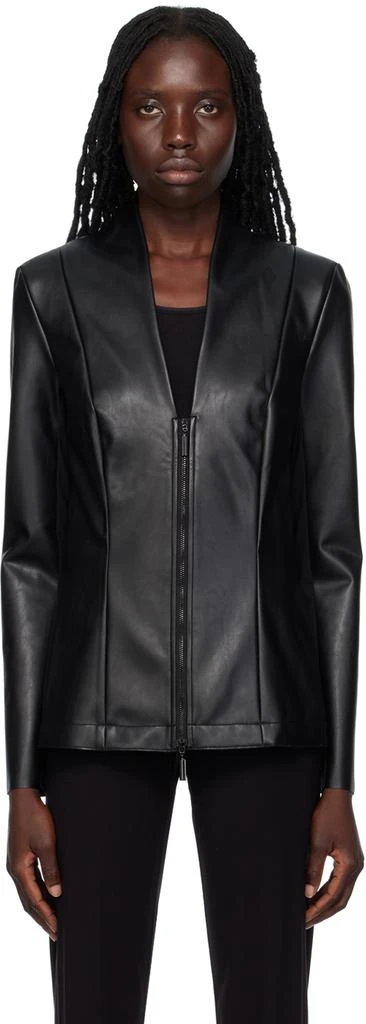 Wolford Black Jenna Faux-Leather Jacket 1