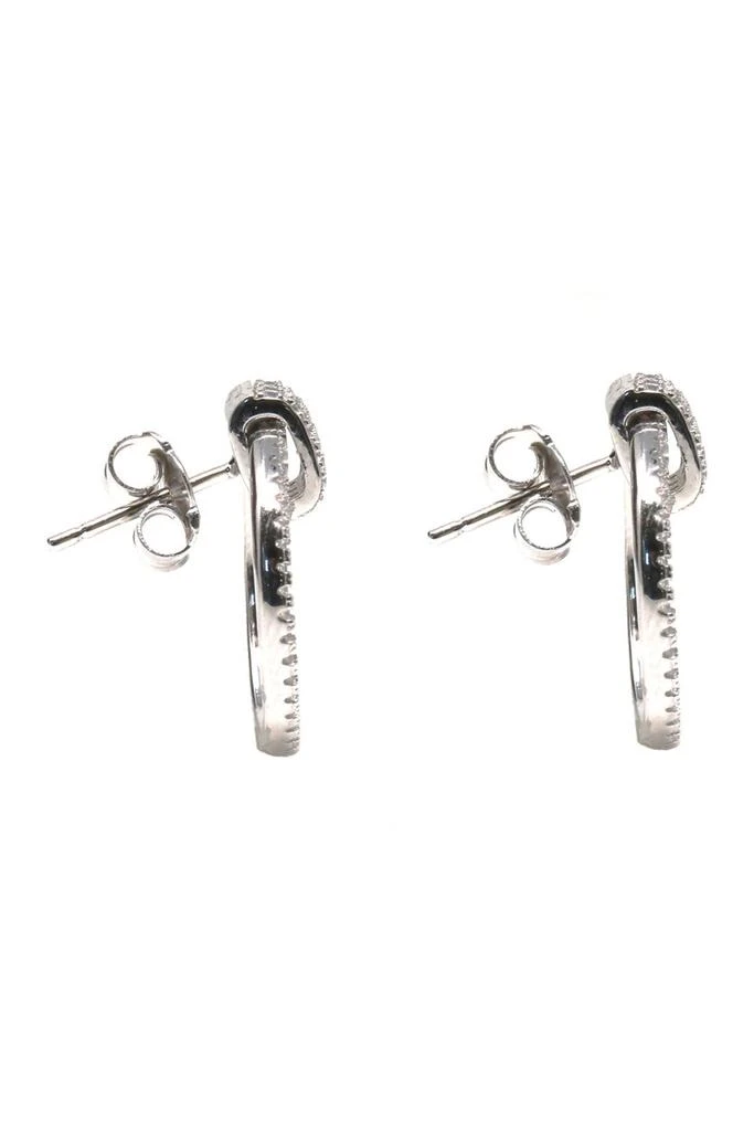 Suzy Levian Hanging Dazzling Circle Front Facing Hoop Earrings 2
