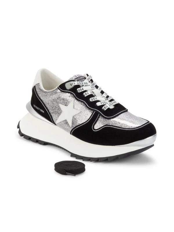 Vintage Havana Glitter Trim Star Sneakers 6