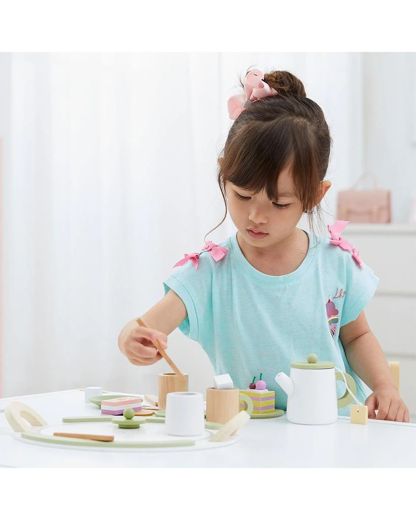 Teamson Kids Little Chef Frankfurt 20 Piece Wooden Play Kitchen Tea Party Set - Ages 3+ 6
