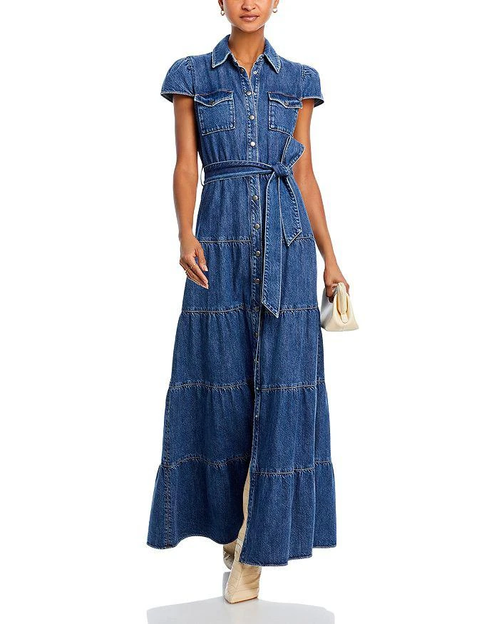 Alice + Olivia Miranda Denim Maxi Dress 7
