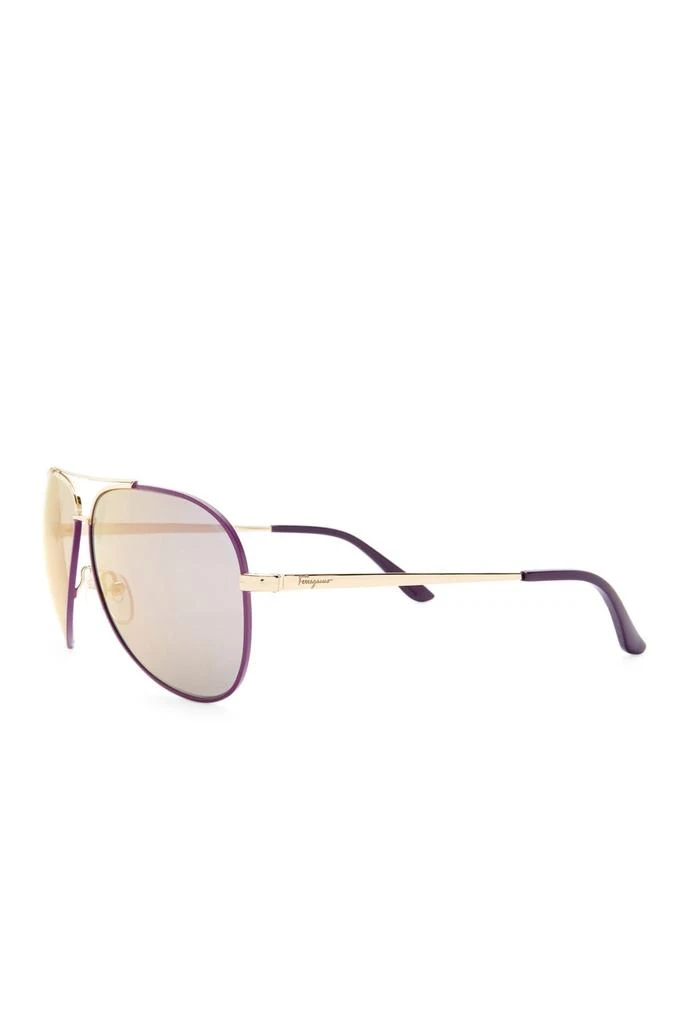Shop Salvatore Ferragamo 60mm Aviator Sunglasses on Sale at  display picture 2