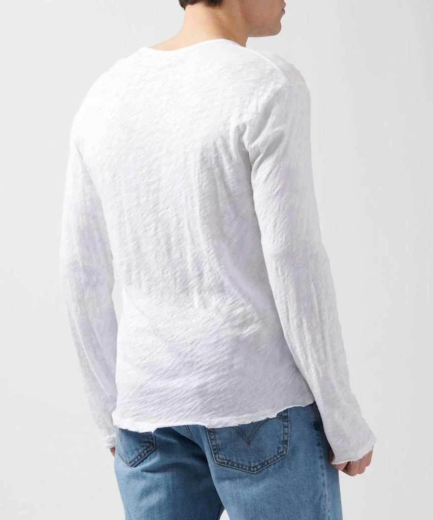 ATM Atm - Slub Jersey Destroyed Wash Henley Top 2
