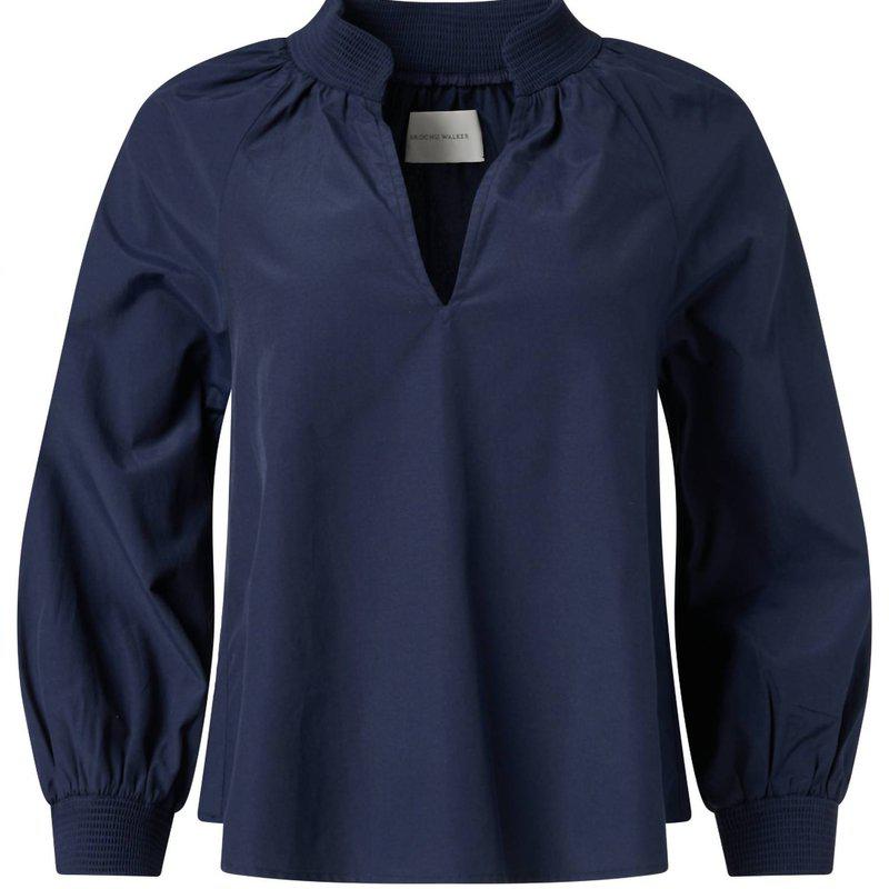 Brochu Walker Amaia Blouse In Navy