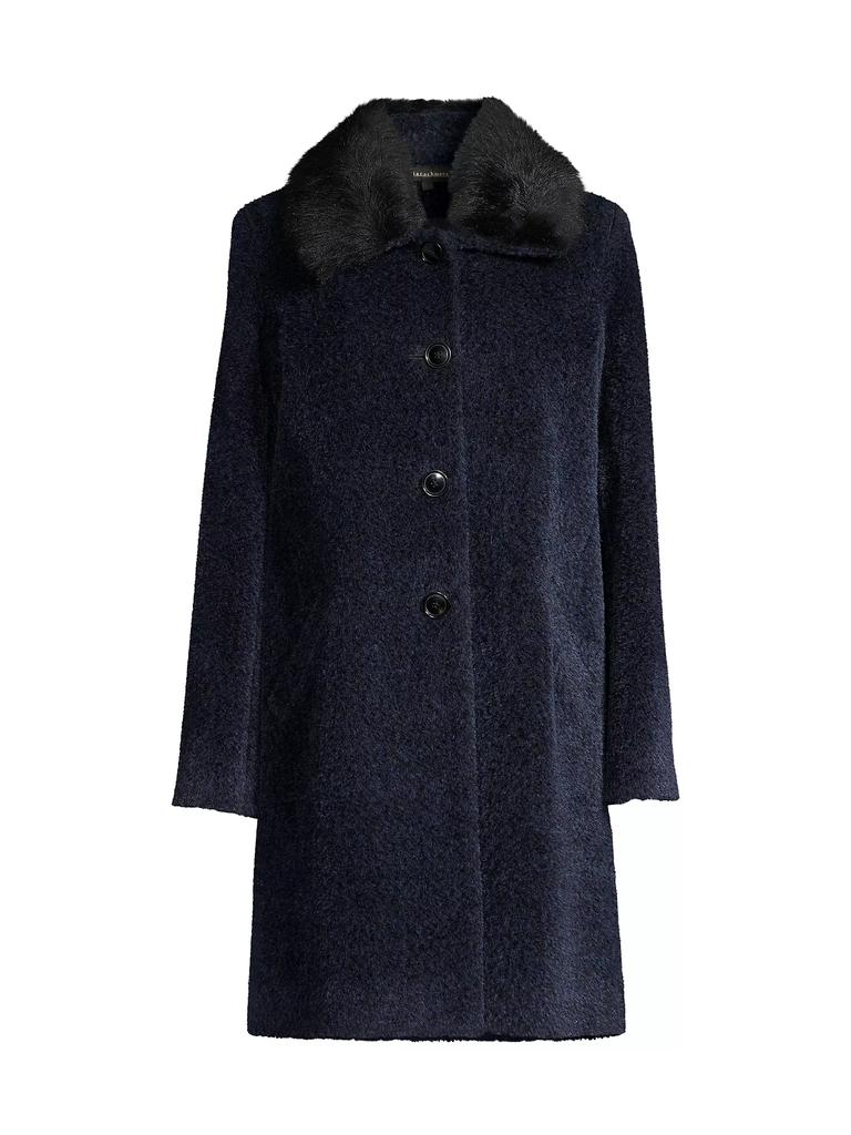 Sofia Cashmere Toscana Shearling Collar Coat