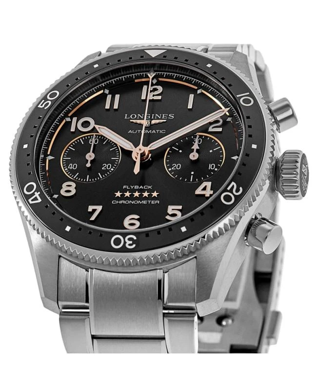 Longines Longines Spirit Flyback Black Dial Steel Men's Watch L3.821.4.53.6 2