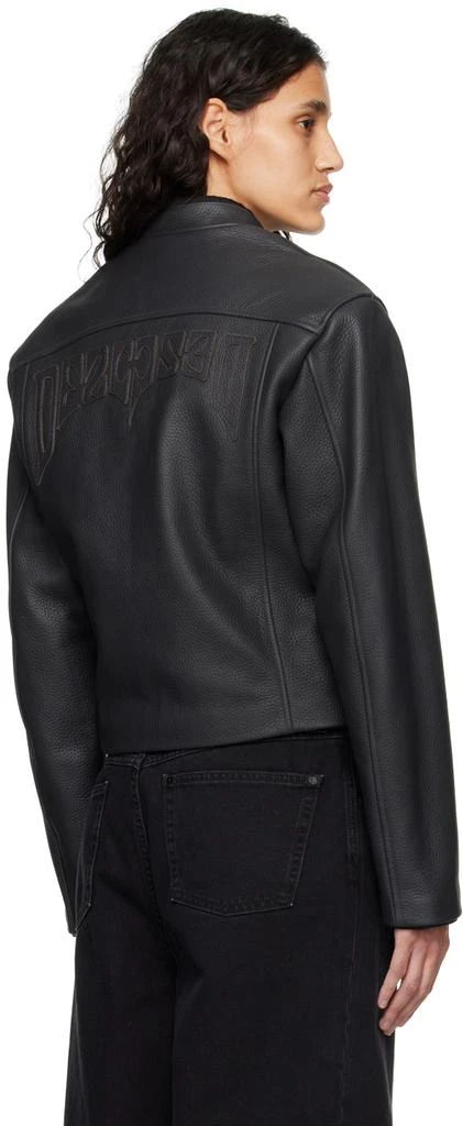032c Black Attrition Leather Jacket 3
