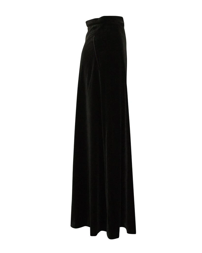 Temperley London Velvet Wide Leg Trousers in Black Polyester 2