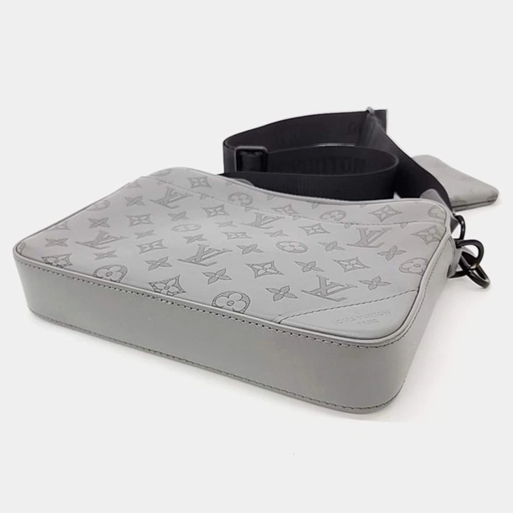 Louis Vuitton Louis Vuitton Grey Leather Shadow Duo Messenger Crossbody Bag 4