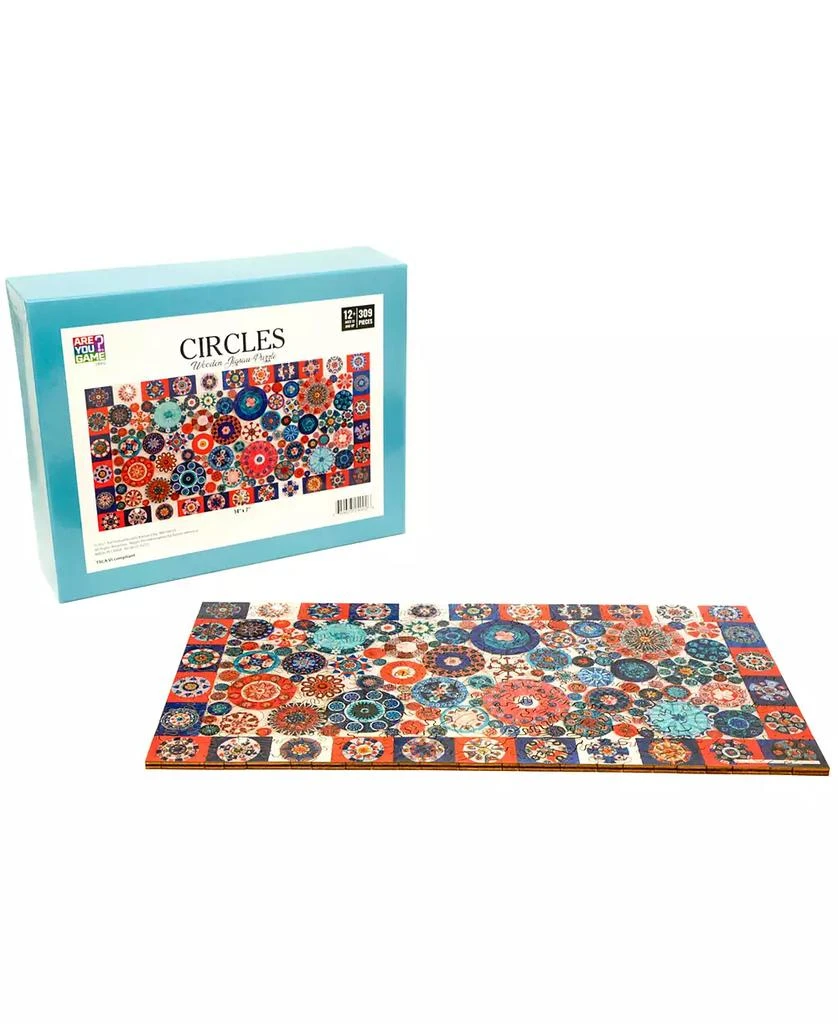 AreYouGame Wooden Jigsaw Puzzle Circles, 309 Pieces 3