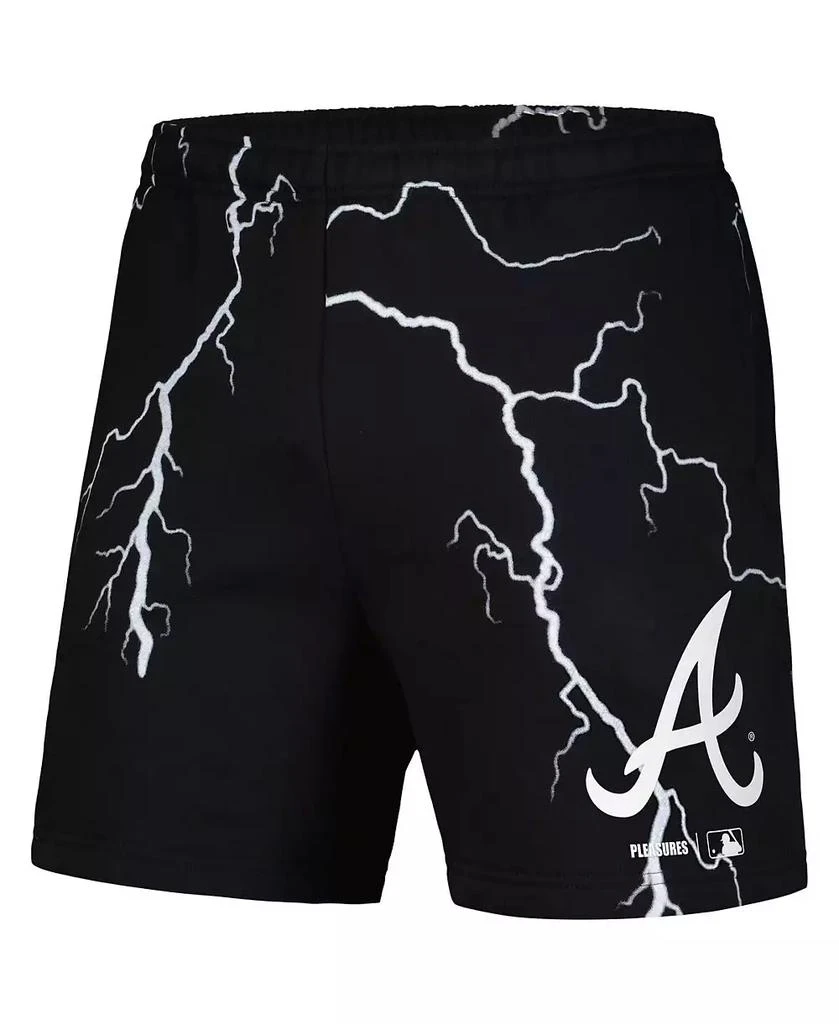 Pleasures Men's Black Atlanta Braves Lightning Shorts 3