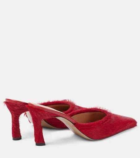 The Attico Juno 75 calf hair mules 2