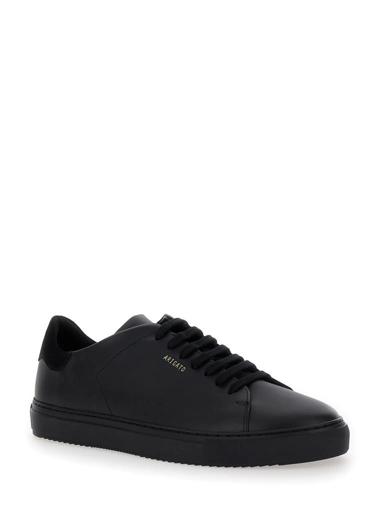 Axel Arigato clean 90 Black Low Top Sneakers With Laminated Logo In Leather Man 1
