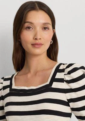 Ralph Lauren Ralph Lauren Striped Cotton Jersey Puff Sleeve T Shirt 3